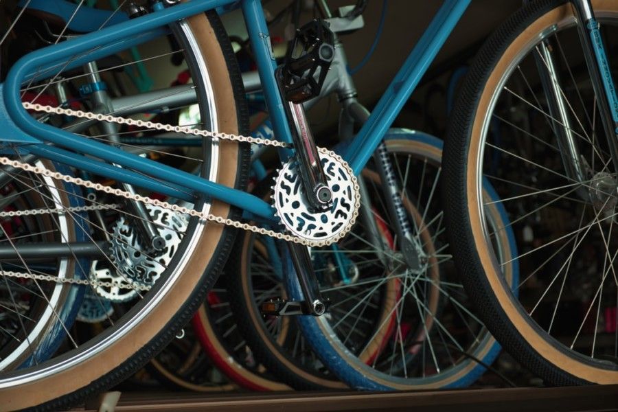 assorted-color-bikes-parked-inside-building