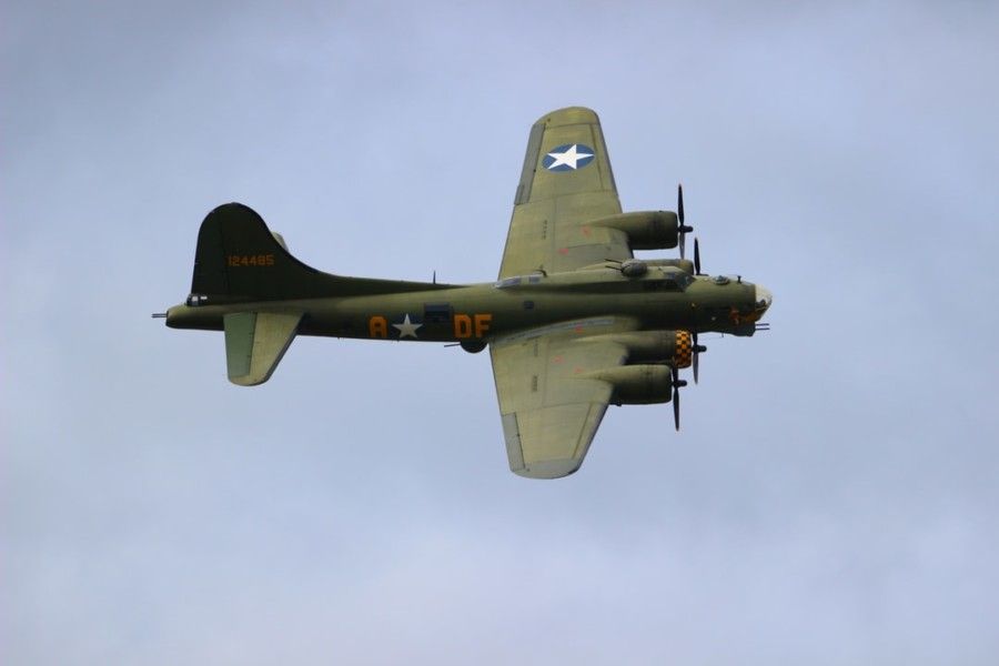 green-classic-military-bomber-plane
